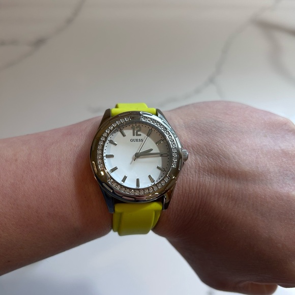 Guess Silver and Yellow Smartwatch with Sporty Design - Picture 1 of 3